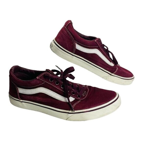 Vans Old Skool Classic Low Sneakers, Maroon, Unisex Men's US Size 8 - Picture 4 of 9